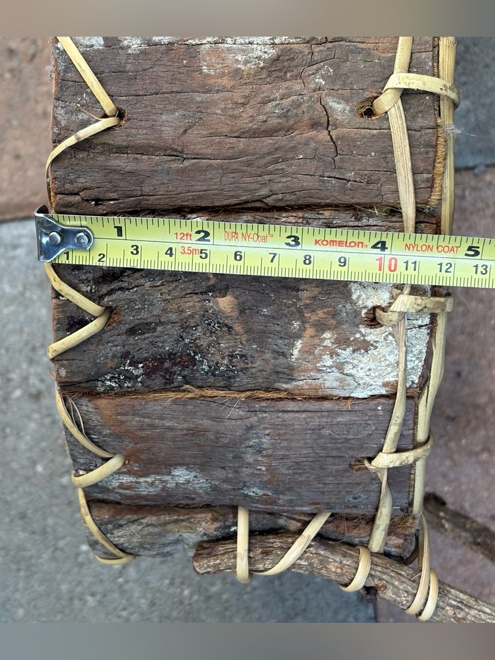 Primitive Wood & Bark Handmade Rustic Round Gathering Basket Vintage VTG Country - Picture 9 of 10